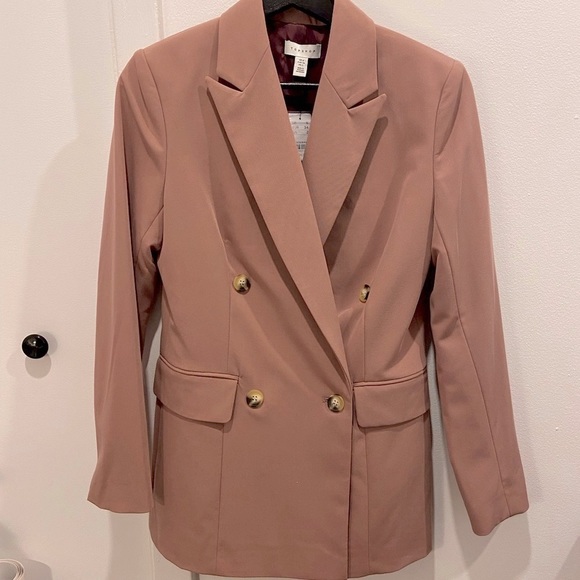 NWT Topshop Suiting Blazer in Mauve - Picture 5 of 10